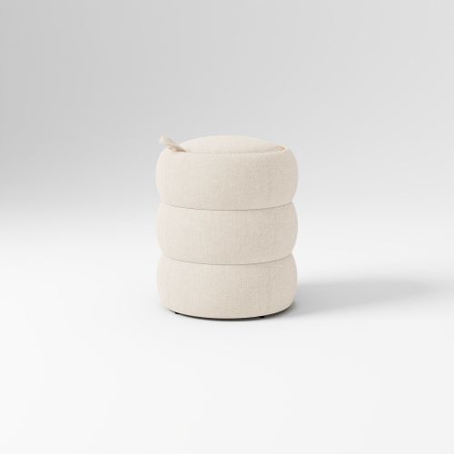 Kids Lumi Storage Side Table, Performance Basket Slub Sand, Blonde