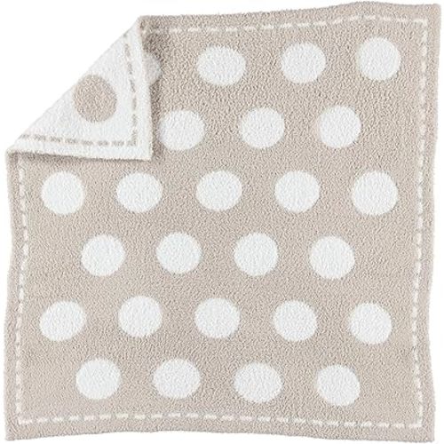 Barefoot Dreams® CozyChic Dream® Receiving Blanket, Stone-White Circles, 30"x30"