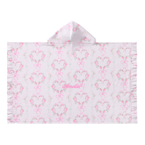 LoveShackFancy Floral Hearts Baby Hooded Towel