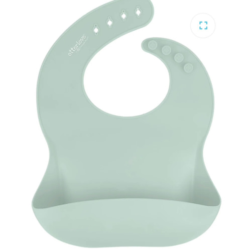otterlove Silicone Bib Set - Blue Elephants & Lemon-Lime Otters