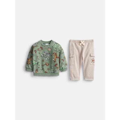 Toy Story Baby Boys' Crewneck Sweatshirt and Cargo Joggers Set, 2-Piece, Sizes 0/3M-24M