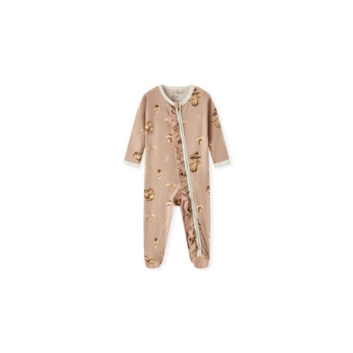 Organic Cotton Ruffle Footed Romper