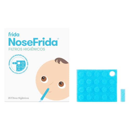 Frida Baby Nasal Aspirator Original NoseFrida Filter Refills, 20ct | Replacement Hygiene Filters for NoseFrida The Original SnotSucker, BPA Free, Latex Free