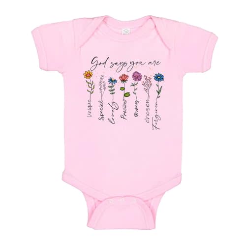Flowers God Says You are Baby Infant Bodysuit