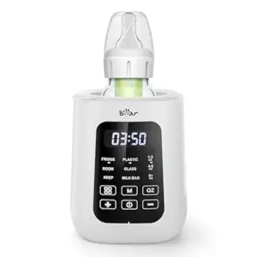 Bear Baby Bottle Warmer, Fast Warming Breast Milk Formula, White