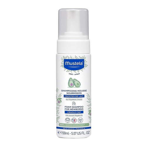 Mustela Cradle Cap Newborns Foam Shampoo, 5.07 Oz