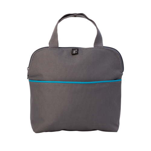 J.L. Childress MaxiCOOL Breast Milk Cooler Travel Bag - Insulated Baby Bottle Storage Bag - Grey/Teal