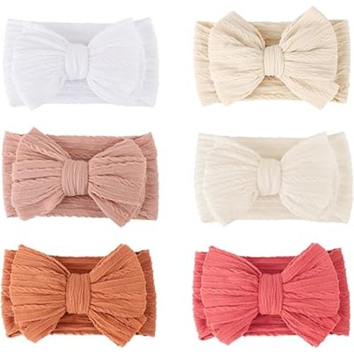 Baby Bows Headbands Nylon Baby Girl Headbands Soft Handmade Hairbands Toddler Hair Accessories for Girls Baby Newborn Infant Kids