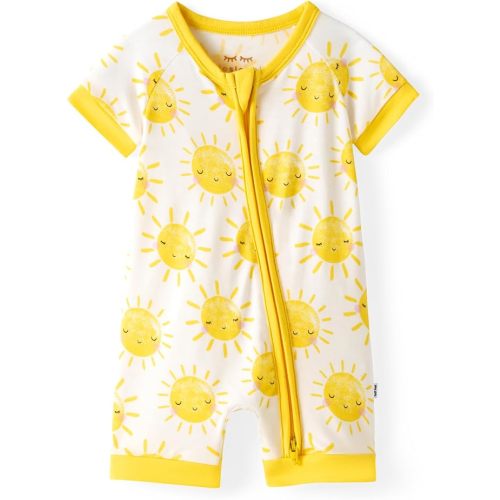 Little Sleepies Shorty Pajamas, Viscose from Bamboo Short Sleeve Romper PJs