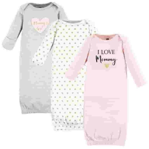 Hudson Baby Infant Girl Cotton Gowns, Girl Mommy, 0-6 Months