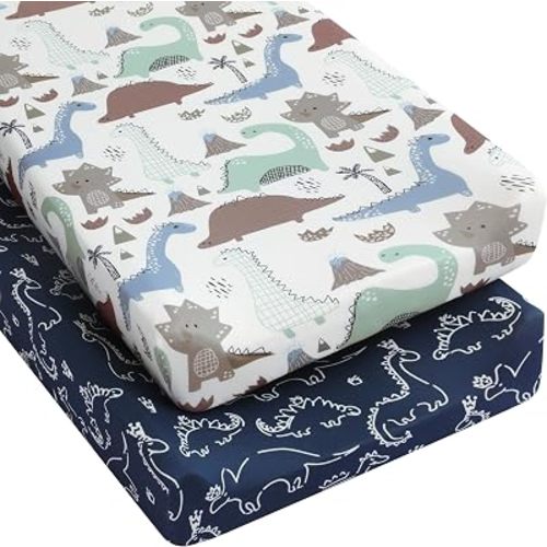 Yoofoss 2-Pack Diaper Changing Pad Cover for Boys Girls 32x16 (Dinosaur)
