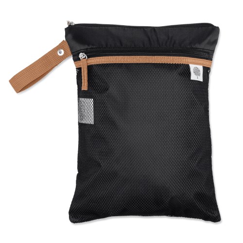 Parker Baby Wet Dry Bag - Waterproof Diaper Bag Accessory for Dirty Clothes/Diapers - Black