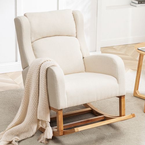 HOMYKA 27.3" Wide Rocking Chair for Nursery Room