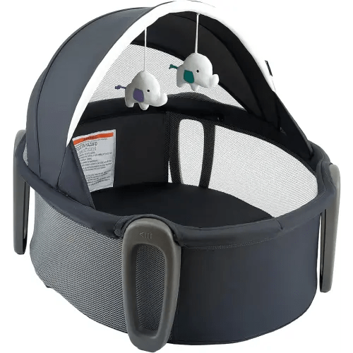 Pamo babe Portable Bassinet and Play Space Baby Dome with Toys and Canopy Travel Crib for Newborn