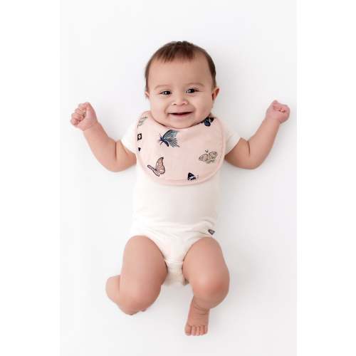 Cushy Bib in Blush Butterfly