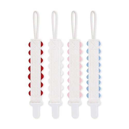 Pacifier Clip for Baby Boy and Girl, 4 Pack A