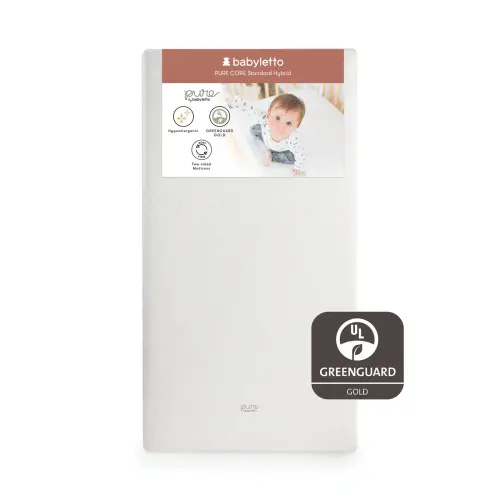 Pure Core Crib Mattress w/ Hybrid Quilted Waterproof Cover (2-Stage)