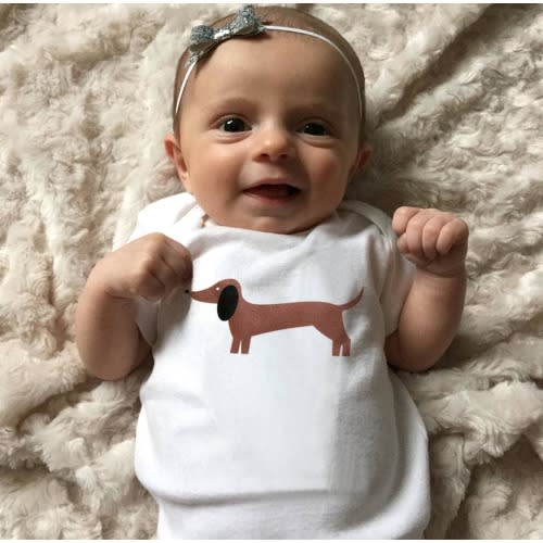 Dachshund Baby Clothes for Boy or Girl, Sizes Newborn to 24 Months