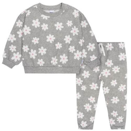 Gerber Baby Girls' 2-Piece Fleece Outfit Set, Big Daisies, 12 Months