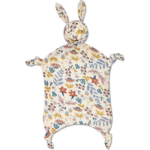 Apple Park Kids Lovey | Non-Toxic, Hypoallergenic, 100% Organic Muslin for 0m+ | Security Blanket (Earthtone Floral)