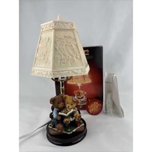 Story Bears 11" Resin Table Lamp Accent Nursery Night Light Teddy Bears