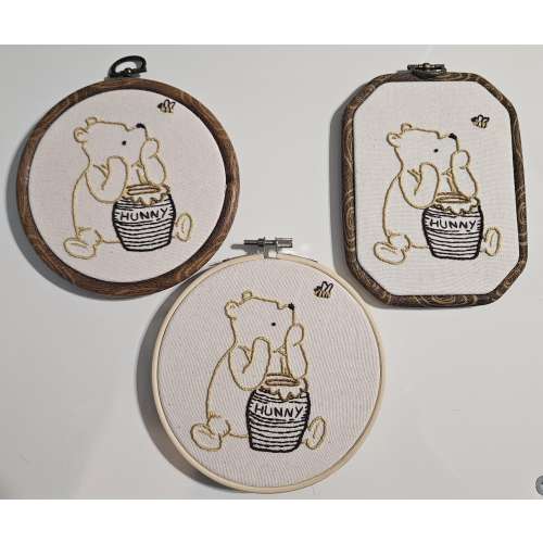 Winnie the Pooh Embroidery Hoop Art: Handmade Hunny Pot Decor