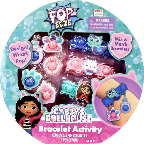 Pop-Eeze: Bracelet Activity Set - Gabby's Dollhouse - Jewelry Set, Popping Sensory Fun, Ages 3+