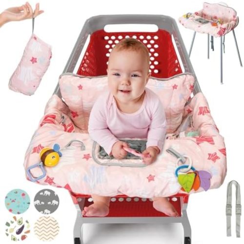 Shopping Cart Cover for Baby, High Chair Cover for Grocery Cart, Padded