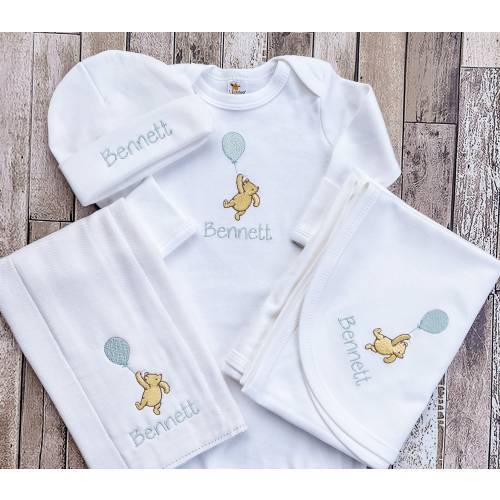Winnie the Pooh Disney Personalized Gift Set Boy Coming Home Outfit Baby Boy Coming Come Outfit Little Brother Outfit Baby Boy Baby Shower