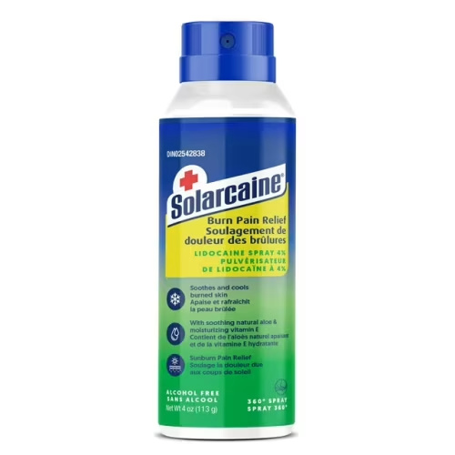 Solarcaine Burn Pain Relief Lidocaine Spray 4%