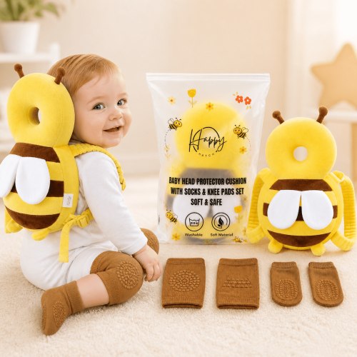 Happy Hatch, Head Protector for Toddlers 1-3, Socks and Knee Pads Set