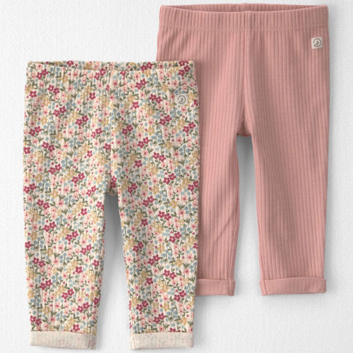 Baby Girl 2-Pack Organic Cotton Leggings | Carter’s Oshkosh Canada