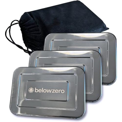 Below Zero Deluxe Stainless Steel Cooling Pack - Durable Ice Pack Lasts 48 Hours, Ice Pack for Bento, Lunch Bags, Coolers, Picnics, Camping, Beachgoers, Sporting Events - Longest Lasting