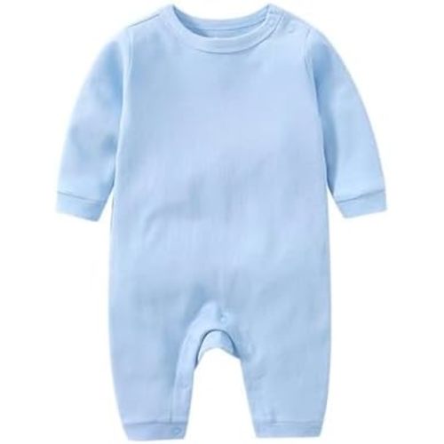 Unisex Baby Onesie, Long Sleeve 100% Cotton Baby Clothes, Baby Footless Jumpsuit