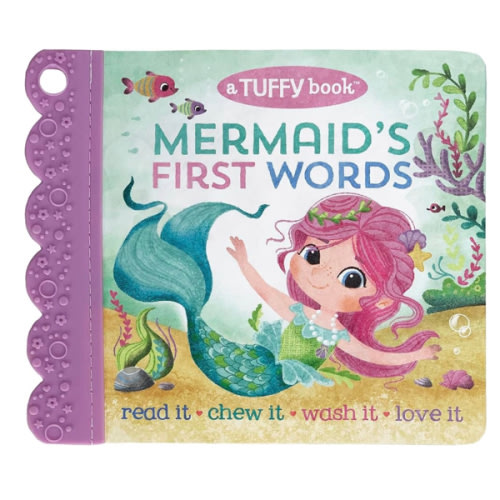 Tuffy Mermaid's First Words Book - Washable, Chewable, Unrippable Pages With Hole For Stroller Or Toy Ring, Teether Tough, (A Tuffy Book)
