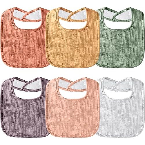 Muslin Baby Bibs Cotton Baby Drool Bandana Bibs for Baby Girls Boys Infant Newborn Toddler Drooling and Teething