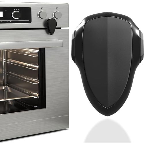 Oven Lock Child Safety, 1 Pack, Oven Door Lock Child Safety, Oven Baby Proofing, Heat-Resistant, Durable & Easy to Install Oven Safety Locks for Toddlers, Baby Proof Oven (Black)