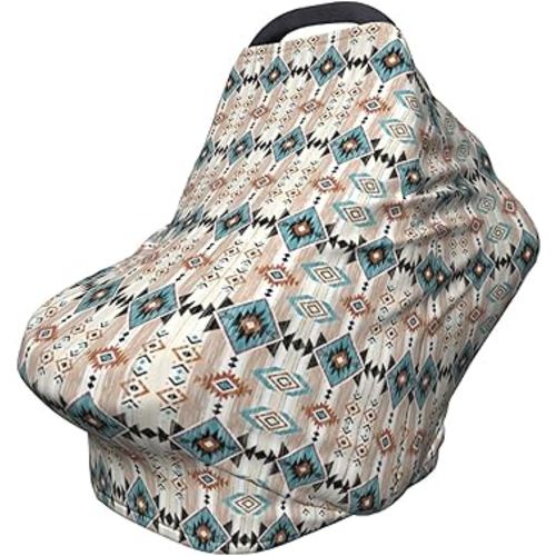 Aztec Pint Baby Car Seat Cover, Multi Use Stroller Cover, Western Breastfeeding Cover, Western Baby Stuff