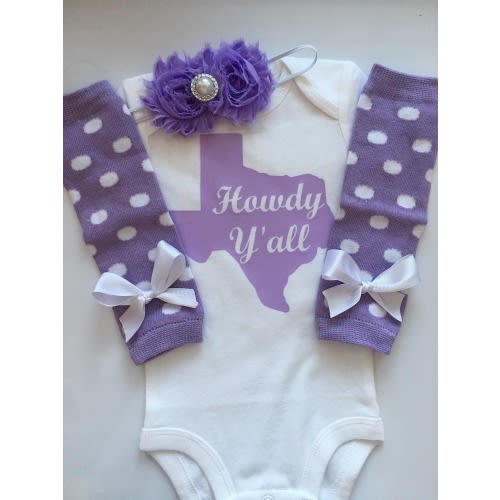 Baby girl outfit- Howdy Y'all - baby girl Texas outfit - Texas home shirt - baby girl clothes- texas newborn outfit - choose pieces
