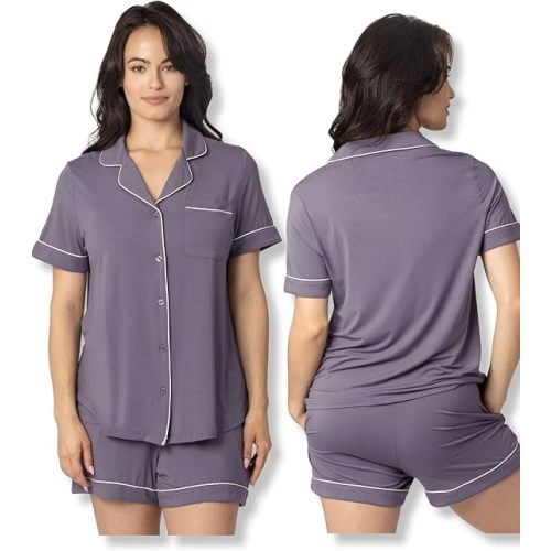 Kindred Bravely Clea Maternity Pajamas & Postpartum Lounge Sets for Women, Short Sleeve Nursing Pajamas