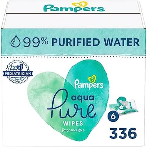 Pampers Aqua Pure Sensitive Baby Wipes , 336 count