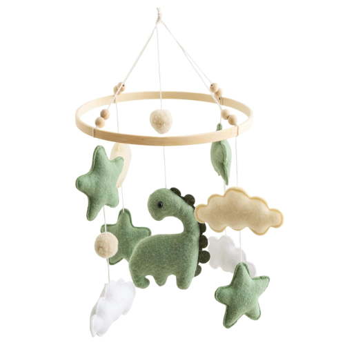 Dinosaur Bed Bell Mobile for Nursery, 15.75x9.06in, Calming Hanging Ornament, Gift Room Decor