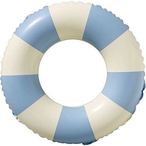 Swimming Pool Floats for Kids Ages 5-10, Inflatable Tubes With Simple Stripes, Cute Swim Rings, Floaties Water Toys for Beach Party