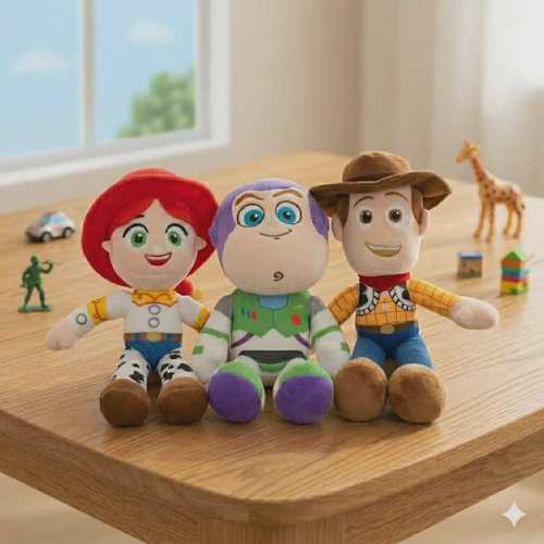 Toy Story Plush Set Woody, Buzz Lightyear & Jessie Stuffed Toys | Disney Pixar Plushies | Soft Dolls for Kids Gift