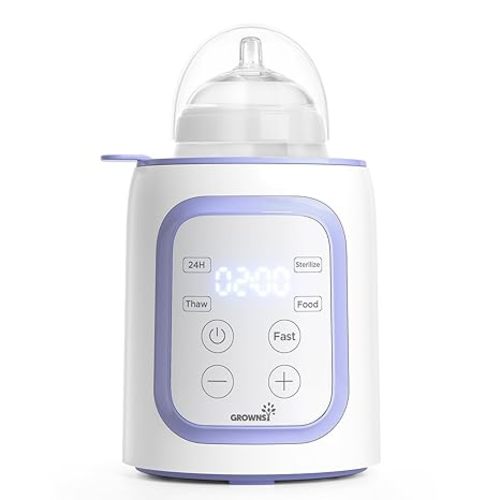 Grownsy 8-in-1 OG Fast Bottle Warmer with Timer, Purple