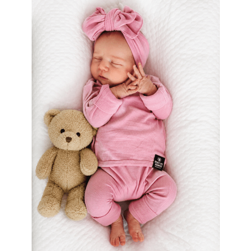Front Opening Ready Set Romper® in RIBBED BLUSH PINK