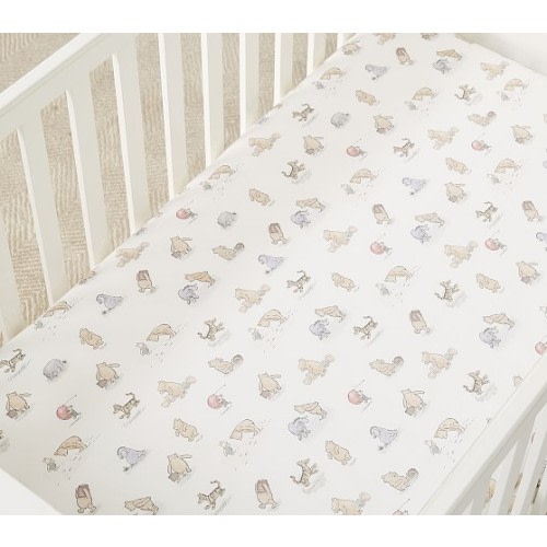 Disney's Winnie the Pooh Organic Crib Fitted Sheet | Pottery Barn Kids
