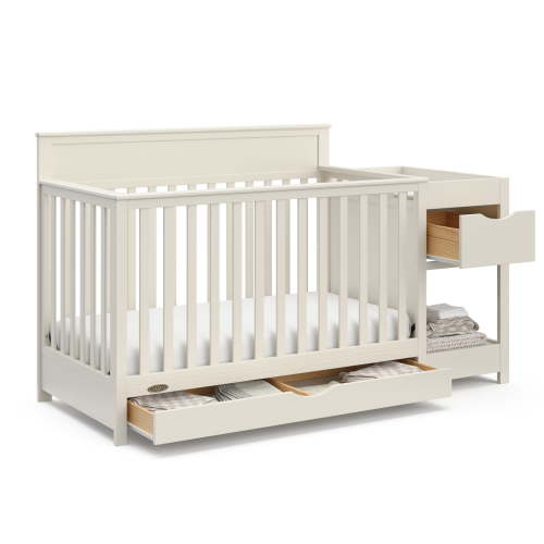 Graco Shiloh Convertible Baby Crib and Changer, Frosted Oat