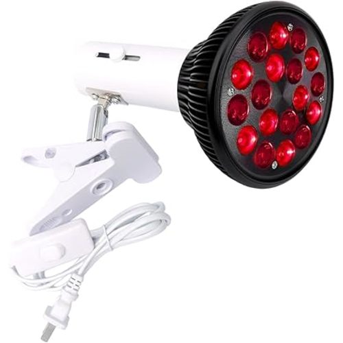 Red Light Therapy Lamp-54W 18 LED Infrared Light Therapy Device with Adjustable Lamp Holder, 660nm Red and 850nm Near Infrared for Face Body