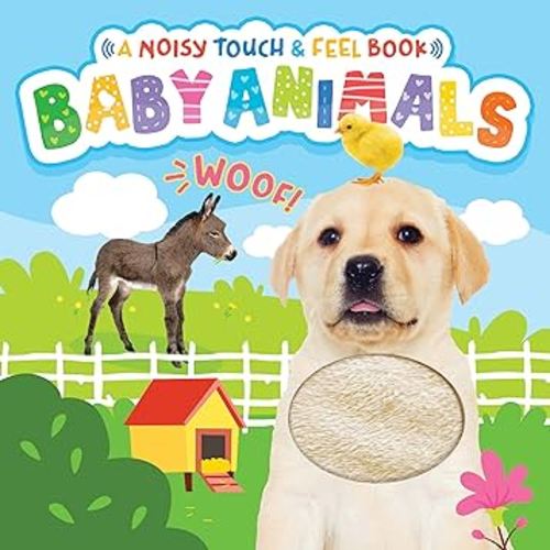 Little Hippo Books Baby Animals - A Noisy Touch and Feel Sensory Book Featuring Farm Sounds (Little Listener’s Library: Baby & Toddler Premium Sound Books)